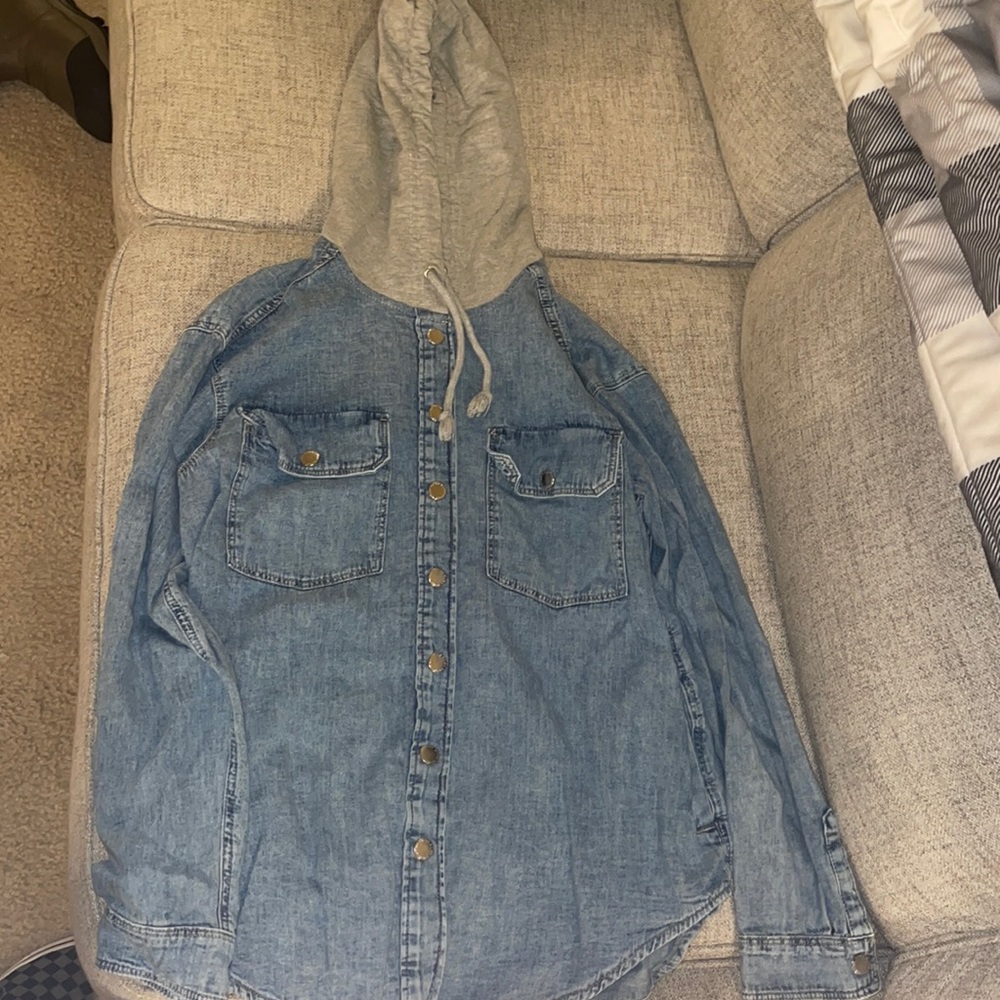 Button up hooded coat, great condition, only worn couple times